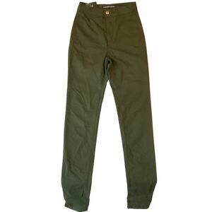 Fashion Nova Women Skinny Jeggings size 3 Green High Rise Stretch Aphrodite NWT